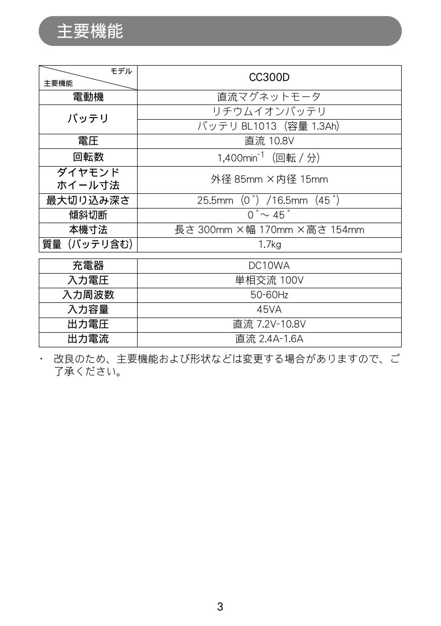 マキタ CC300DZ取扱説明書 | 通販 プロストア ダイレクト マキタ CC300DZ取扱説明書 | 通販 プロストア ダイレクト