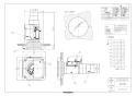 マックス ES-50KSB5-CX 取扱説明書 商品図面 角型給気グリル エルボ茶 商品図面1