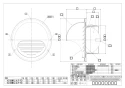 マックス VC100MVLAP-FD 商品図面 換気口 VCシリーズ(丸型・防火ﾀﾞﾝﾊﾟｰ付) 商品図面2