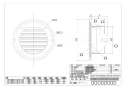 マックス VC100TVAP-FD 商品図面 換気口 VCシリーズ(平型・防火ﾀﾞﾝﾊﾟｰ付) 商品図面2