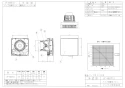 マックス VF-H08TS3 取扱説明書 商品図面 施工説明書 排気ファン（壁付） 商品図面1