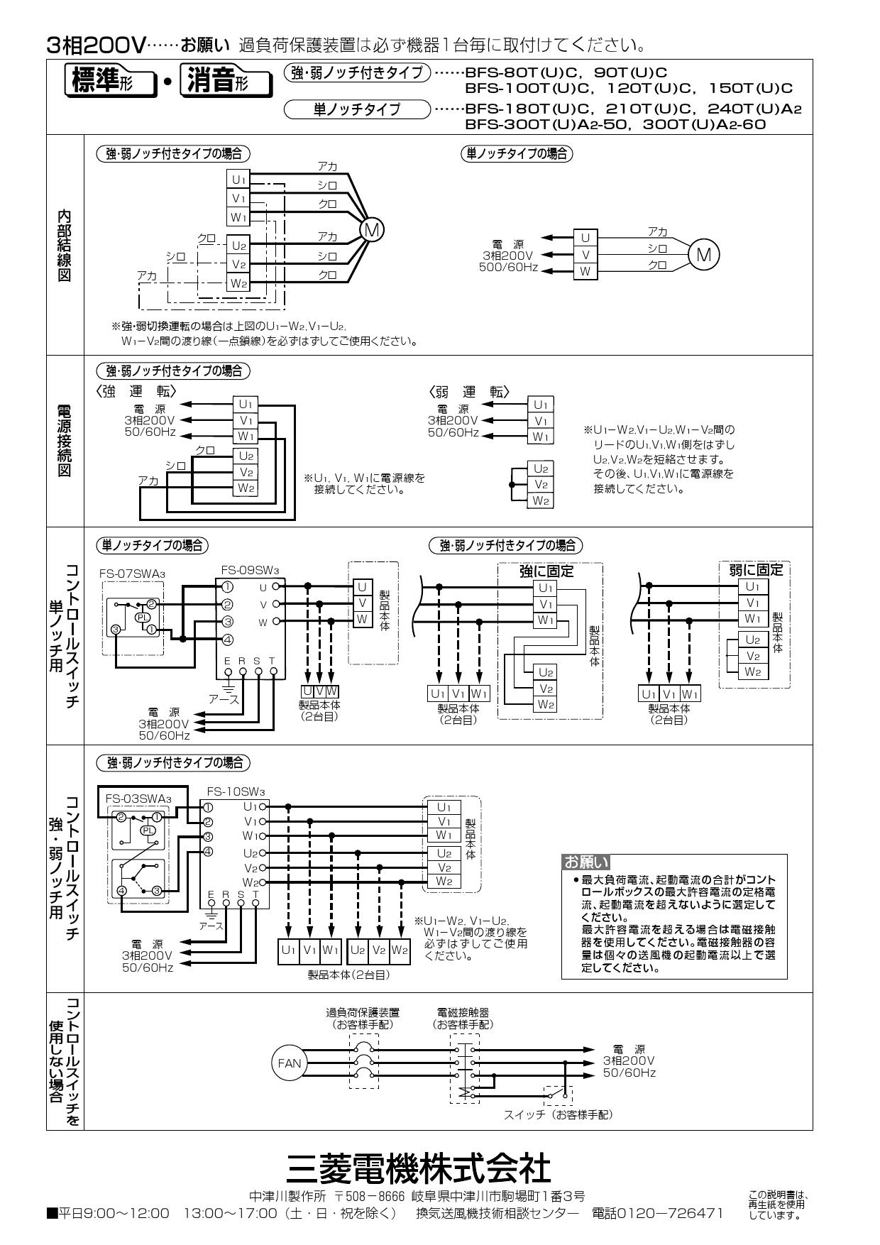 三菱電機 BFS-300TUA2-50取扱説明書 施工説明書 納入仕様図 | 通販 プロストア ダイレクト