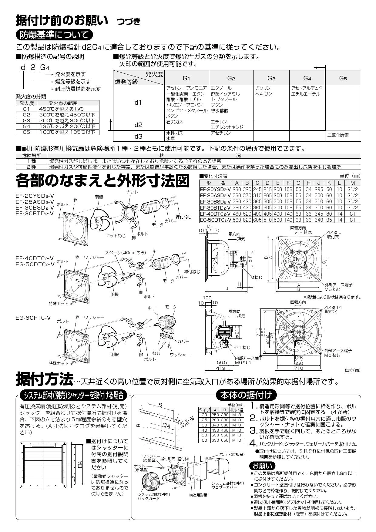 三菱電機 EF-20YSD2-V取扱説明書 納入仕様図 | 通販 プロストア ダイレクト