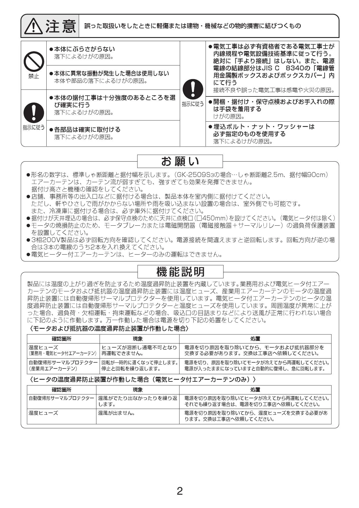 三菱電機 GK-2509YTH3 取扱説明書 施工説明書 納入仕様図|三菱