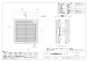 三菱電機 V-20F4 取扱説明書 施工説明書 納入仕様図 パイプ用ファン エアパス用 角穴取付タイプ 納入仕様図1