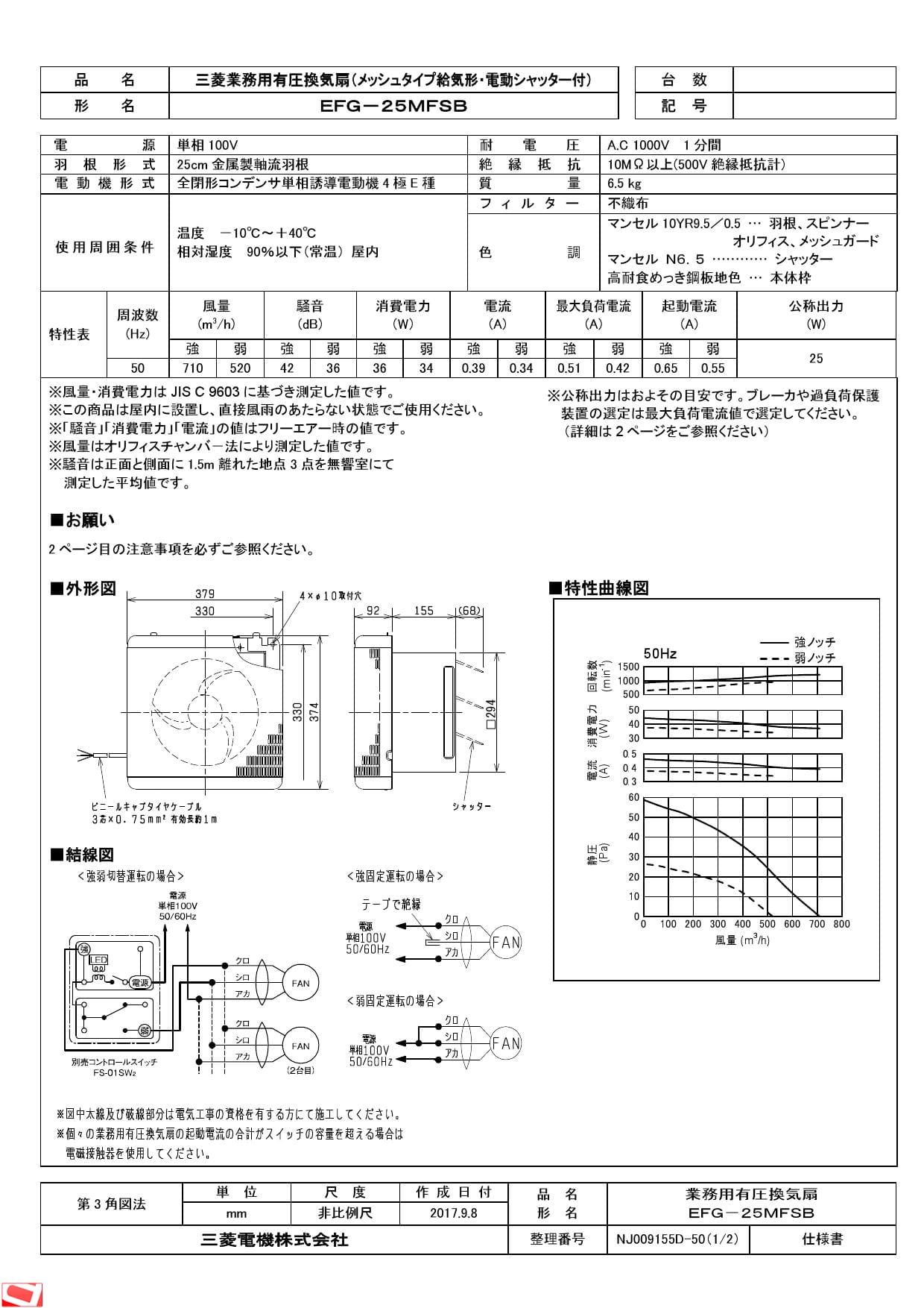 タカラShop Yahoo 店 PS-105SHB3 三菱電機 有圧換気扇用システム部材 鋼板製 風圧式シャッター