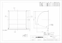 三菱電機 P-30CV6 取扱説明書 施工説明書 納入仕様図 標準換気扇用システム部材 ウェザーカバー 納入仕様図1