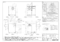 ノーリツ GBG-1610D-1  13A 納入仕様図 給湯専用 取替専用品 GBG 16号 屋内設置コンロ台形 納入仕様図2