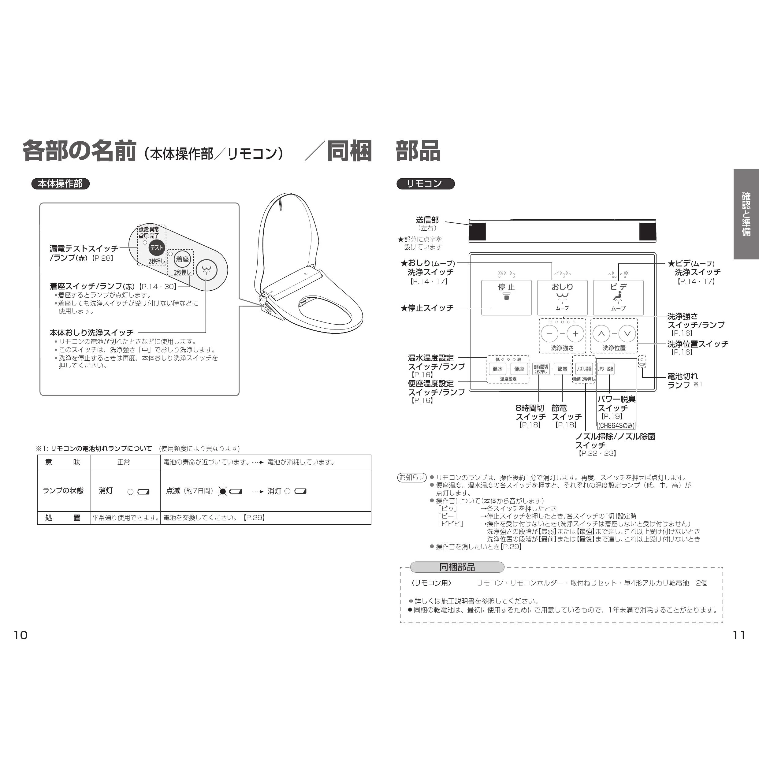 パナソニック CH845WS 取扱説明書 商品図面 施工説明書