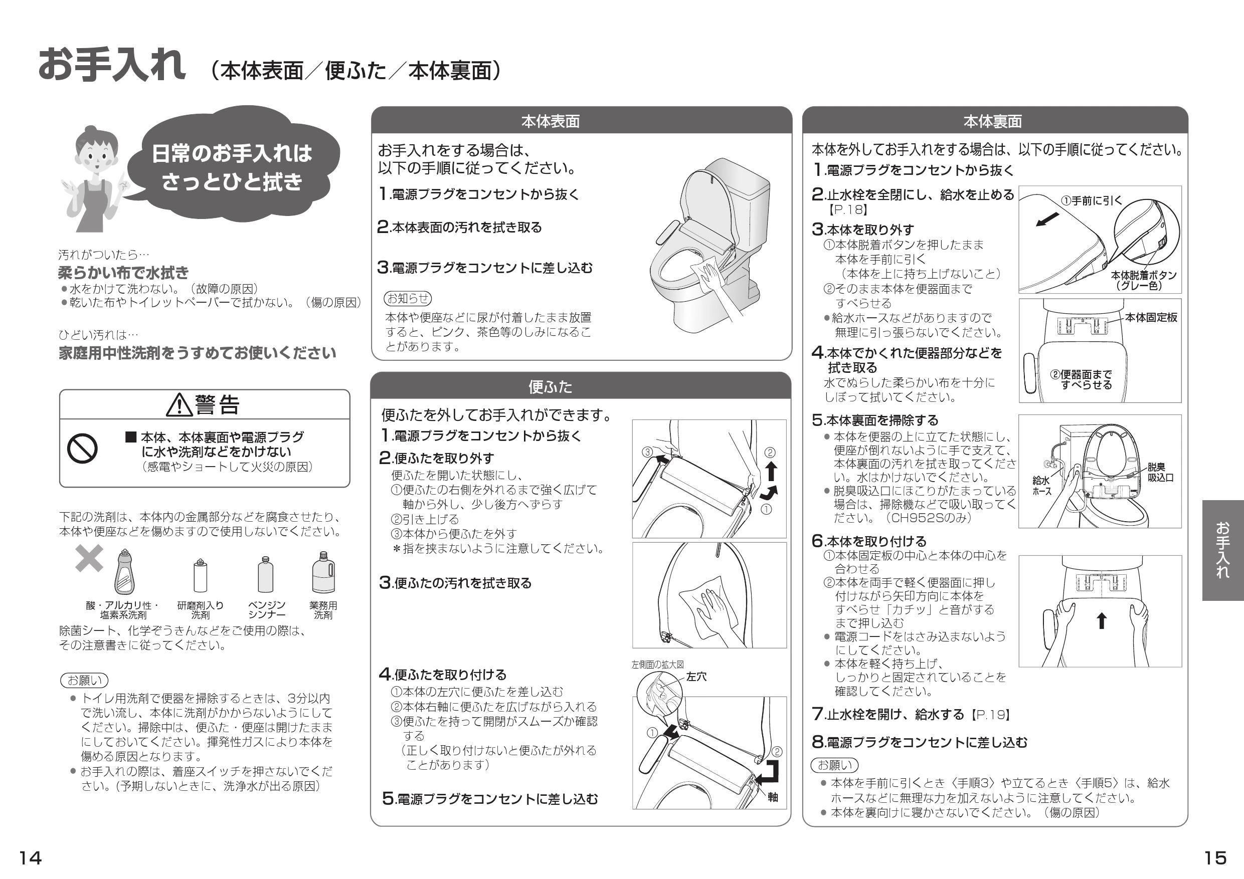 パナソニック CH951SWS 取扱説明書 商品図面 施工説明書