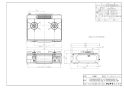 リンナイ RTS65AWG35R2NG-DBL 13A 取扱説明書 商品図面 器具仕様書 ガステーブルコンロ ラクシエプライム 商品図面1