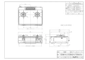 リンナイ RTS65AWK14RG-CR 13A 取扱説明書 商品図面 器具仕様書 ガステーブルコンロ ラクシエ 商品図面1