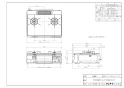 リンナイ RTS65AWK1R-CR 13A 取扱説明書 商品図面 器具仕様書 ガステーブルコンロ ラクシエ 商品図面1
