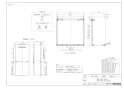 リンナイ WOP-8101(K)UW 商品図面 施工説明書 配管カバー 商品図面1