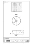 SANEI HW1051-DH 商品図面 手洗器（埋込型） 商品図面1