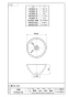 SANEI HW1053-DH 商品図面 手洗器 商品図面1
