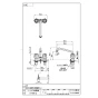 SANEI K711R-W 商品図面 SANEI(サンエイ) ツーバルブ台付混合栓［共用形］ 商品図面1