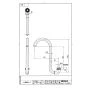 SANEI PA16J-60X-16 商品図面 ツル首自在パイプ 商品図面1