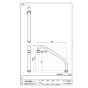SANEI PA231H-61X24-19 商品図面 泡沫台付混合栓パイプ 商品図面1