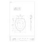 SANEI PW903-2-W 商品図面 前丸便座用座 商品図面1