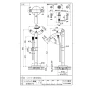 SANEI SK8500-13 商品図面 サンエイ(SANEI) ツーバルブシャワー混合栓（立上げ式） 商品図面1