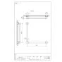 SANEI W5792L-600X600 商品図面 Ｌ型ニギリバー 商品図面1