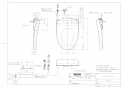 TOTO EWCS440-52AF 取扱説明書 商品図面 施工説明書 ウォシュレット付補高便座 アプリコットF1A 商品図面1