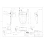 TOTO EWCS440S-46AM 取扱説明書 商品図面 施工説明書 分解図 ウォシュレット付補高便座 ウォシュレットS2A 商品図面1