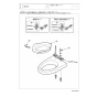 TOTO EWCS440S-51 取扱説明書 商品図面 施工説明書 分解図 ウォシュレット付補高便座 アプリコットF2 分解図1