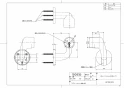 TOTO EWT10BE32RA#WS 商品図面 分解図 フリースタイル手すり Ｌ付エンドブラケット(Rタイプ)Φ32 商品図面1