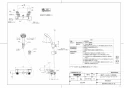 TOTO TBV03409J1 取扱説明書 商品図面 施工説明書 壁付サーモスタット混合水栓 商品図面1