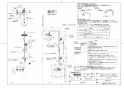 TOTO TBW04401J1 取扱説明書 商品図面 施工説明書 壁付サーモスタット混合水栓（シャワーバー） 商品図面1