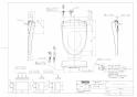 TOTO TCF5851AE#NW1 取扱説明書 商品図面 施工説明書 分解図 ウォシュレット アプリコットP AP2AF 商品図面1