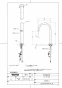 TOTO TLE24SM1A 取扱説明書 商品図面 施工説明書 分解図 アクアオート(自動水栓) コンテンポラリタイプ Mサイズ AC100V 商品図面1