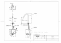 TOTO TLE26SM1W 取扱説明書 商品図面 施工説明書 分解図 アクアオート(自動水栓) コンテンポラリタイプ 台付自動水栓 Mサイズ 商品図面1