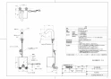TOTO TLE28702J 取扱説明書 商品図面 施工説明書 分解図 アクアオート 台付自動水栓 JIS対応品（サーモ、AC100V） 商品図面1