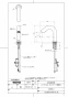 TOTO TLE28SD1A 取扱説明書 商品図面 施工説明書 分解図 ポップアップ式取り替え用アクアオート Aタイプ 台付自動水栓 AC100Vタイプ 商品図面1