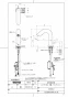 TOTO TLE32005J 商品図面 分解図 台付自動水栓（スパウト部、手動、ワンプッシュ） 商品図面1