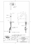 TOTO TLE33006J 商品図面 施工説明書 分解図 台付自動水栓（スパウト部、湯水切替、手動、ポップアップ取替用） 商品図面1