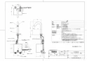 TOTO TLE33701J 取扱説明書 商品図面 施工説明書 分解図 アクアオート 台付自動水栓 JIS対応品（サーモ、AC100V、手動） 商品図面1