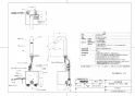 TOTO TLE33703J 取扱説明書 商品図面 施工説明書 分解図 アクアオート 台付自動水栓 JIS対応品（サーモ、湯水切替、AC100V、手動） 商品図面1