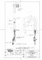 TOTO TLE33SD6A 取扱説明書 商品図面 施工説明書 分解図 ポップアップ式取り替え用アクアオート グースネックタイプ 台付自動水栓 AC100Vタイプ 商品図面1