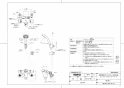 TOTO TMF49AY1 取扱説明書 商品図面 施工説明書 分解図 自閉式壁付サーモスタット混合水栓 コンフォードウエーブ 商品図面1