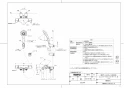 TOTO TMNW40BY3 取扱説明書 商品図面 施工説明書 分解図 壁付サーモスタット混合水栓 ニューウェーブシリーズ 商品図面1