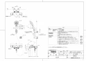 TOTO TMNW40BY5 取扱説明書 商品図面 施工説明書 分解図 壁付サーモスタット混合水栓 ニューウェーブシリーズ 商品図面1