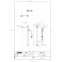 TOTO TS500DFN 商品図面 施工説明書 分解図 【在庫処分】大便器用洗浄管（32mm、分岐金具付） 商品図面1