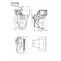 TOTO C406B 商品図面 腰掛式タンク密結形便器 商品図面1