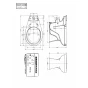 TOTO C417 商品図面 腰掛式タンク密結形便器 商品図面1