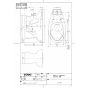 TOTO C418R 商品図面 腰掛式タンク密結形便器 商品図面1