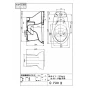 TOTO C730B 商品図面 腰掛式タンク密結形便器 商品図面1